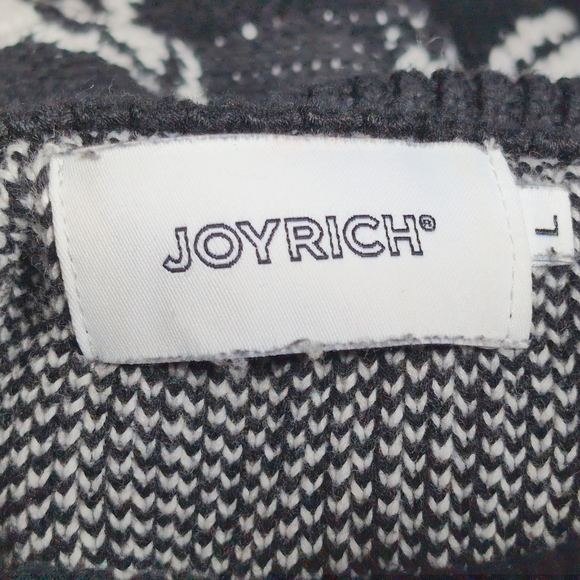 Vintage Joyrich Joy Logo Oversized Sz L Cotton Knit Sweater - Picture 5 of 9